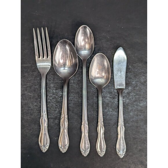 Simeon L & George H Rogers Oneida Homestead Pattern Replacement Flatware 5 Pcs - Picture 1 of 8